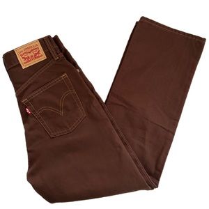 LEVI’S Brown Ribcage Straight Ankle